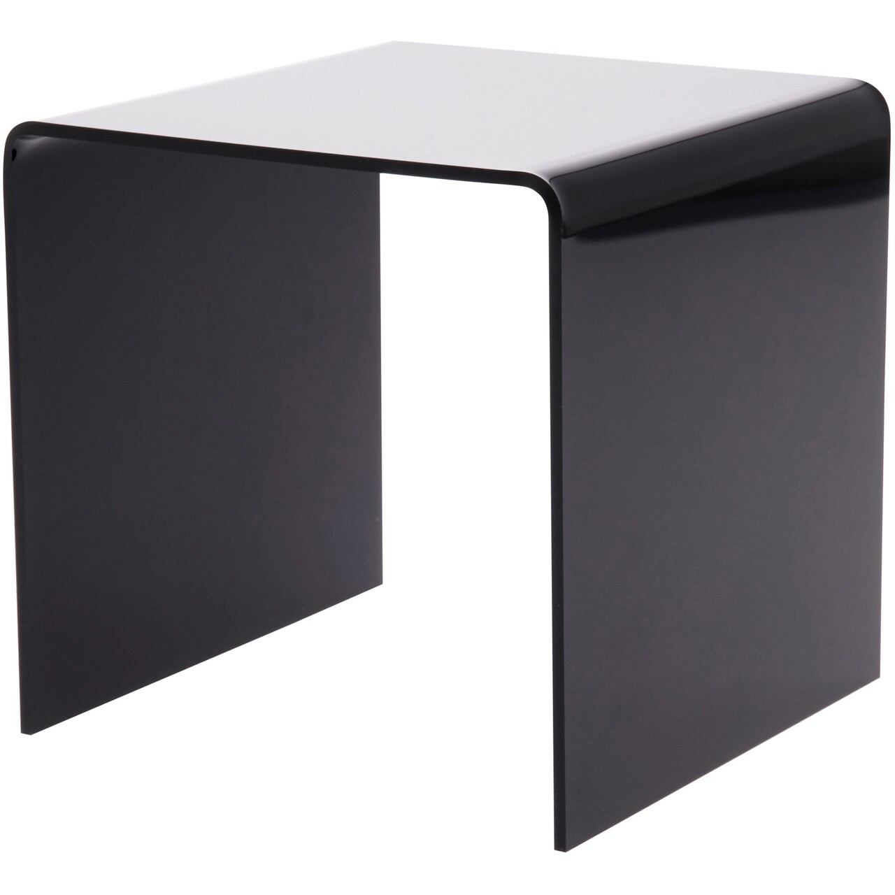 Plymor Black Acrylic Square Display Riser, 5" H x 5" W x 5" D (1/8" thick)